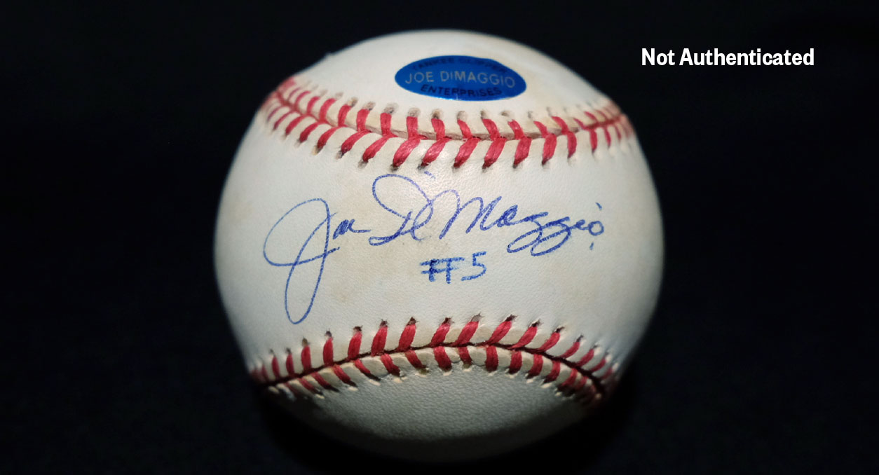 Ted Williams Autographed Baseball (D), Sports Memorabilia