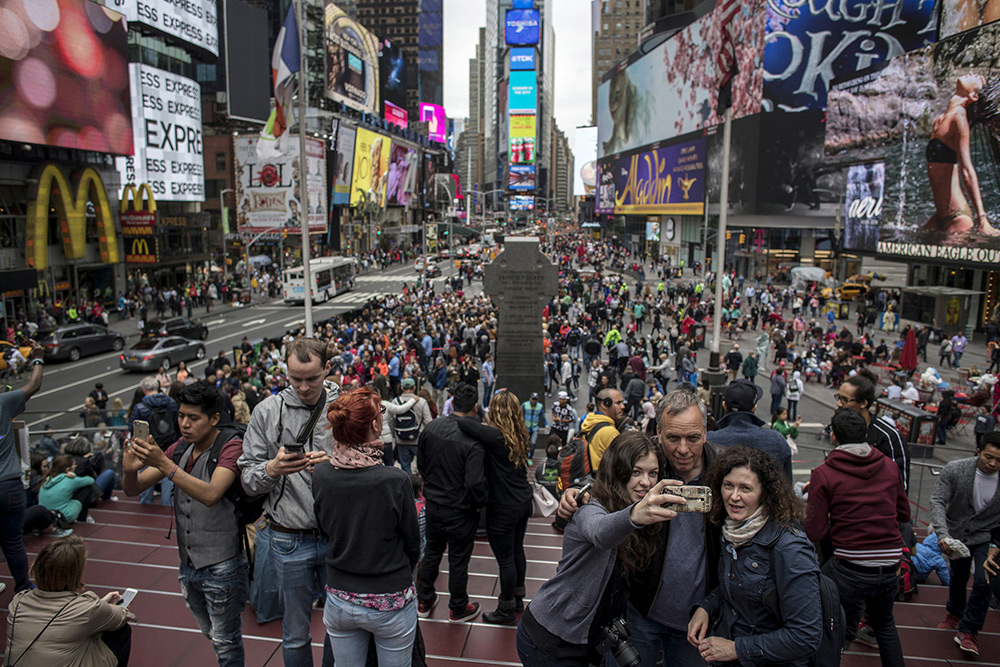 Time Square before COVID-19.