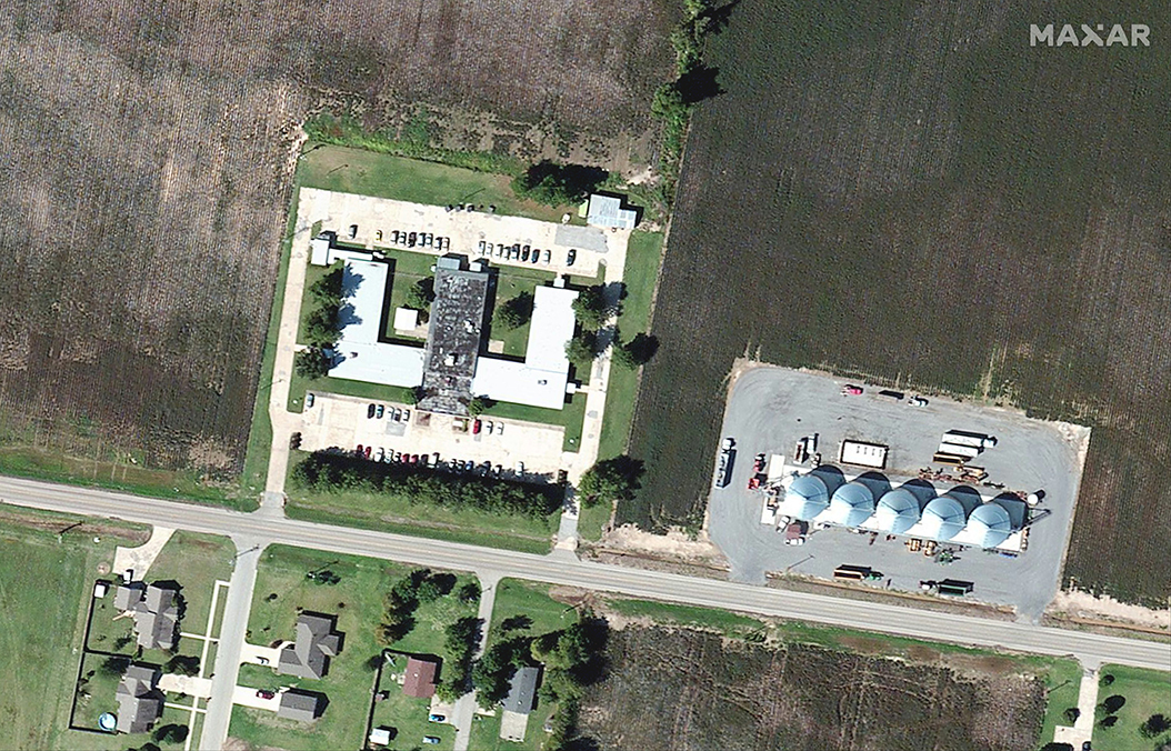 An aerial view of Monette Manor nursing home in February 2021